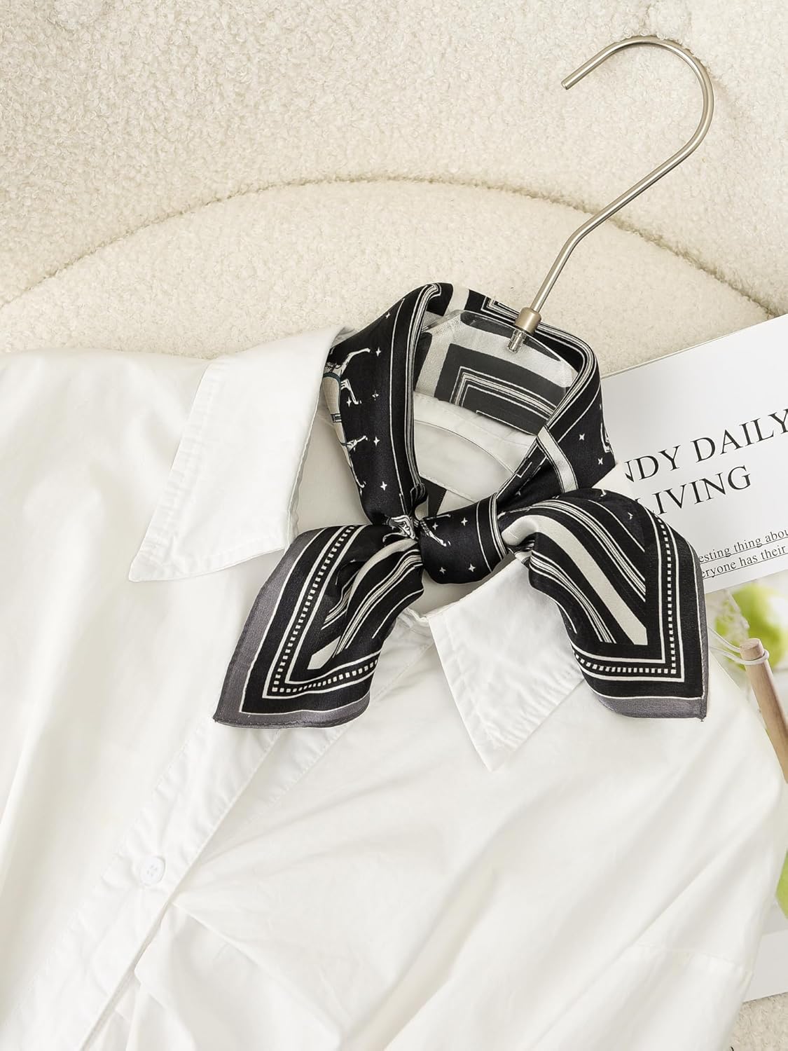 100% Mulberry Silk Scarf 21 "x 21" Square - Neck Scarf - Women Men Small Square Pocket Scarf - With Gift Packed - Image 3