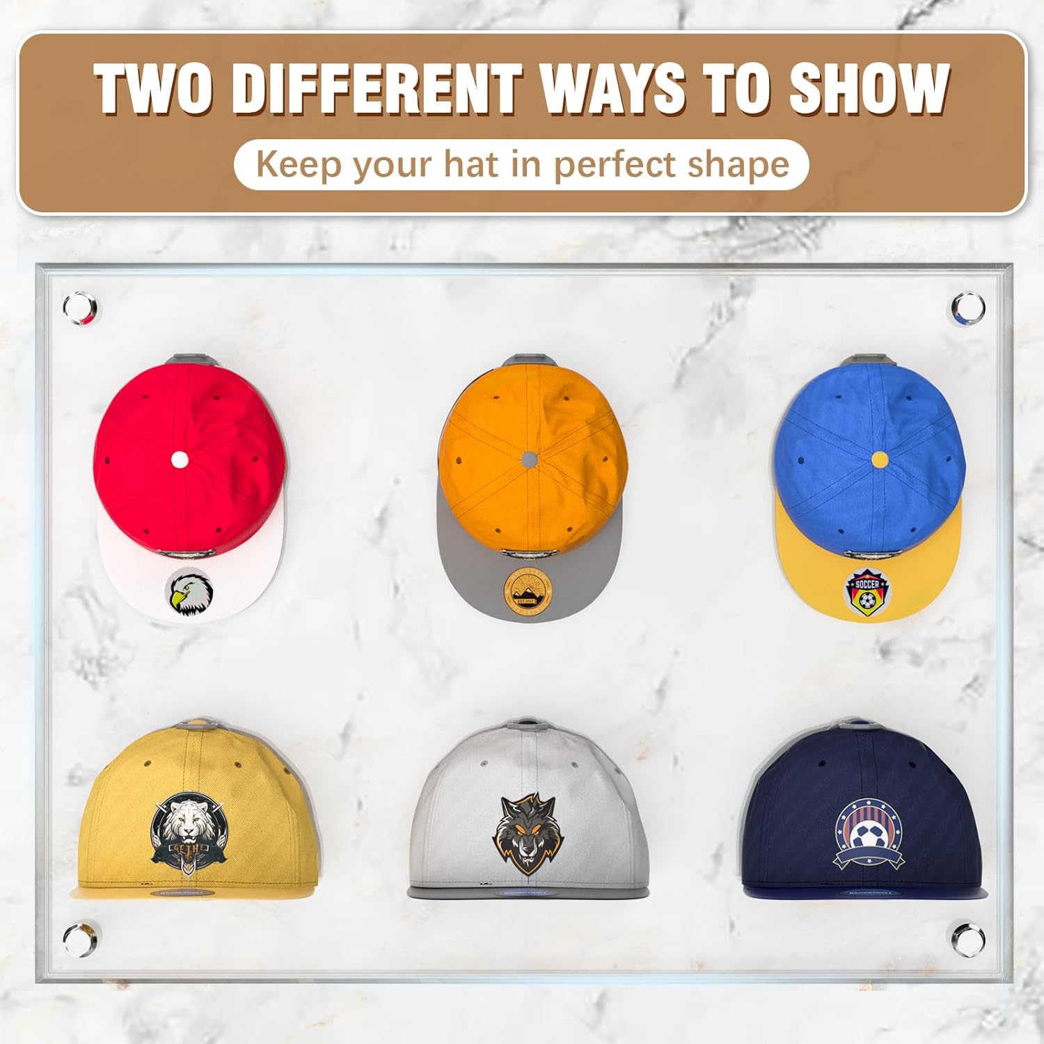 22 Pack Adhesive Hat Hooks for Wall, Super Strong Hat Rack for Baseball Caps, Hat Organizer Display for Home Decor, Hat Hangers Holder for Wall, Door, Closet, No Drilling - USA Patented (Gray) Gray 22Pack