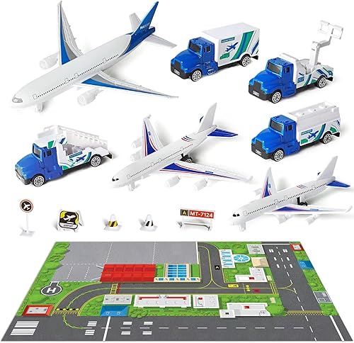 Miniatura 10 de Juego de juguetes de granja y tapete de juego de actividades para niños con tractores, animales y alfombra de juego grande, juguetes interactivos de