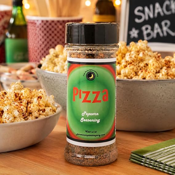 Pizza Flavor Popcorn Seasoning | Bring Authentic Pizza Flavor to Every Kernel! | 5.5 fl oz | Crafted in Small Batches by June Moon Spice Company
