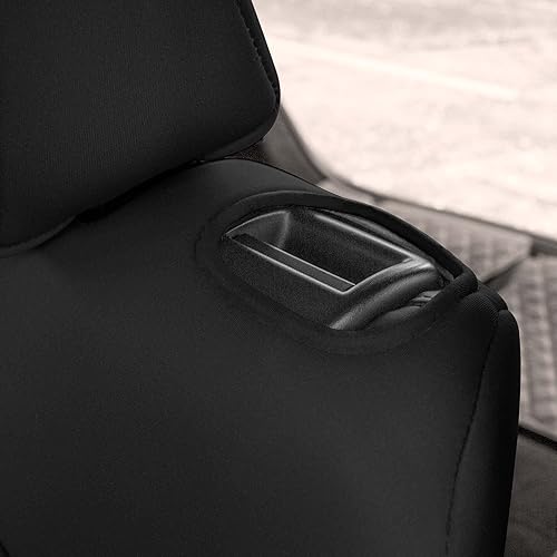 Miniatura 7 de FH Group Fundas de asiento personalizadas para Tesla Modelo Y, fundas de asiento de neopreno resistentes al agua, juego trasero negro