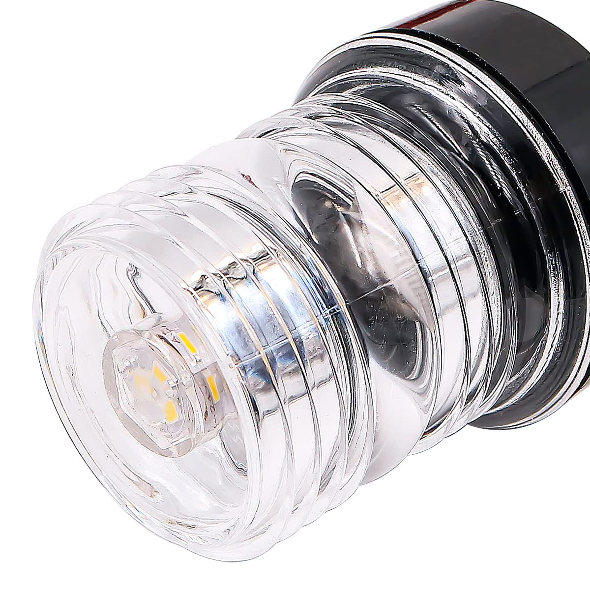 Hecklicht 6-Zoll-Ankerlicht Rundum LED-Navigationslicht mit fester Montage und Edelstahlsockel und Aluminiumrohr Wasserdichte LED-Navigationslichter für Boote