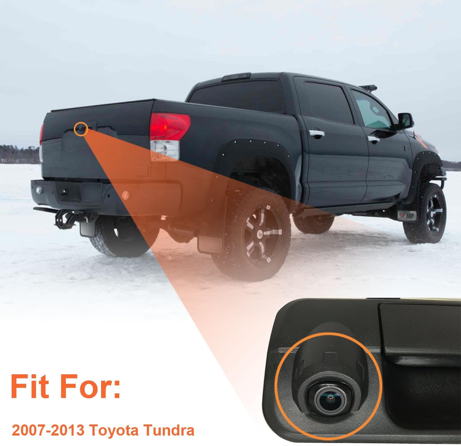 Car Rear View Back up Camera HD Fit for Toyota Tundra 2007 2008 2009 2010 2011 2012 2013, Park Assist Backup Camera Safety w/Reverse Trajectory Replace OEM# 86790-34030, 86790-340110