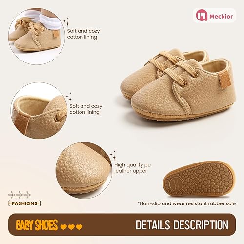 Miniatura 5 de Meckior Botar para aprender a caminar unisex, para niños y niñas, recién nacidos, terciopelo, suela de goma, zapatos antideslizantes