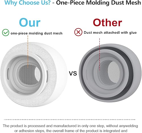 Miniatura 5 de Compatible con AirPods Pro de 21 generación de silicona + almohadillas de repuesto de espuma viscoelástica, con orificio de reducción de ruido y