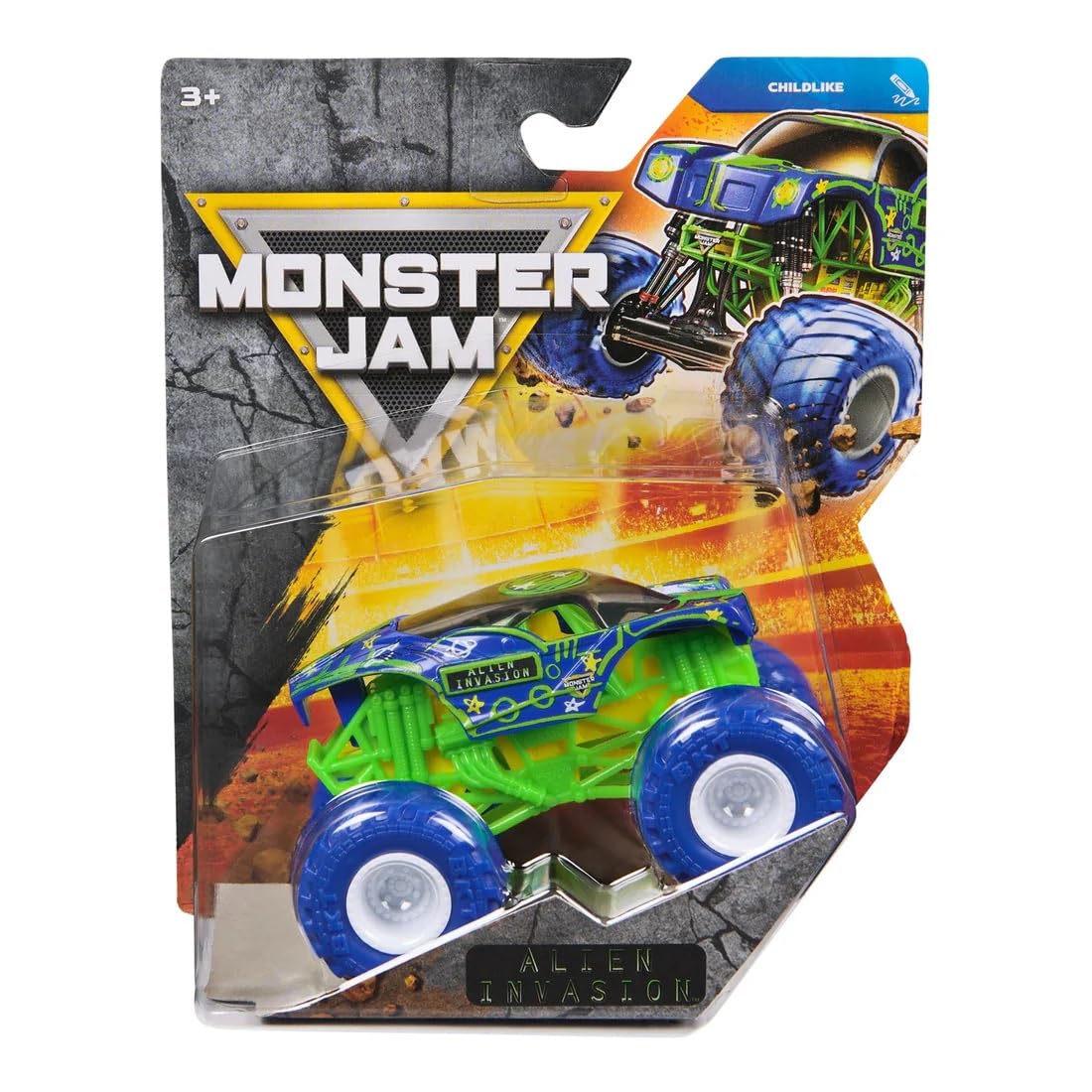 Monster Jam Alien Invasion 1:64 Die-Cast Monster Truck Series 45 by Spin Master, Official Real Trucks, Ages 3+
