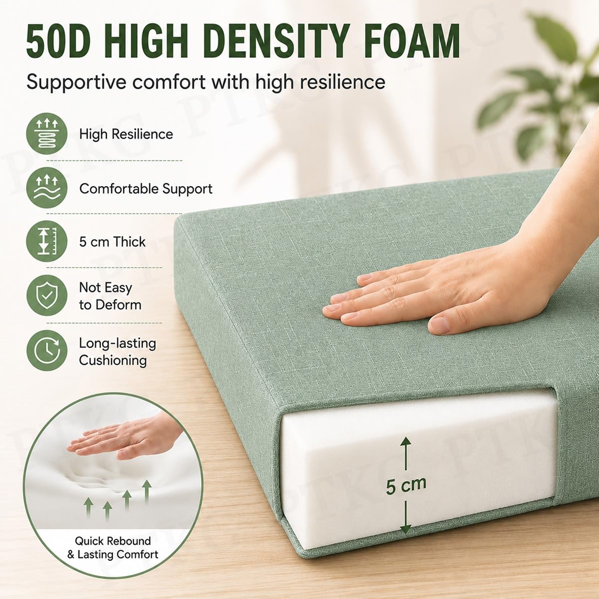 Coussin Banc 5 cm éPais DéHoussable Coussin Banquette