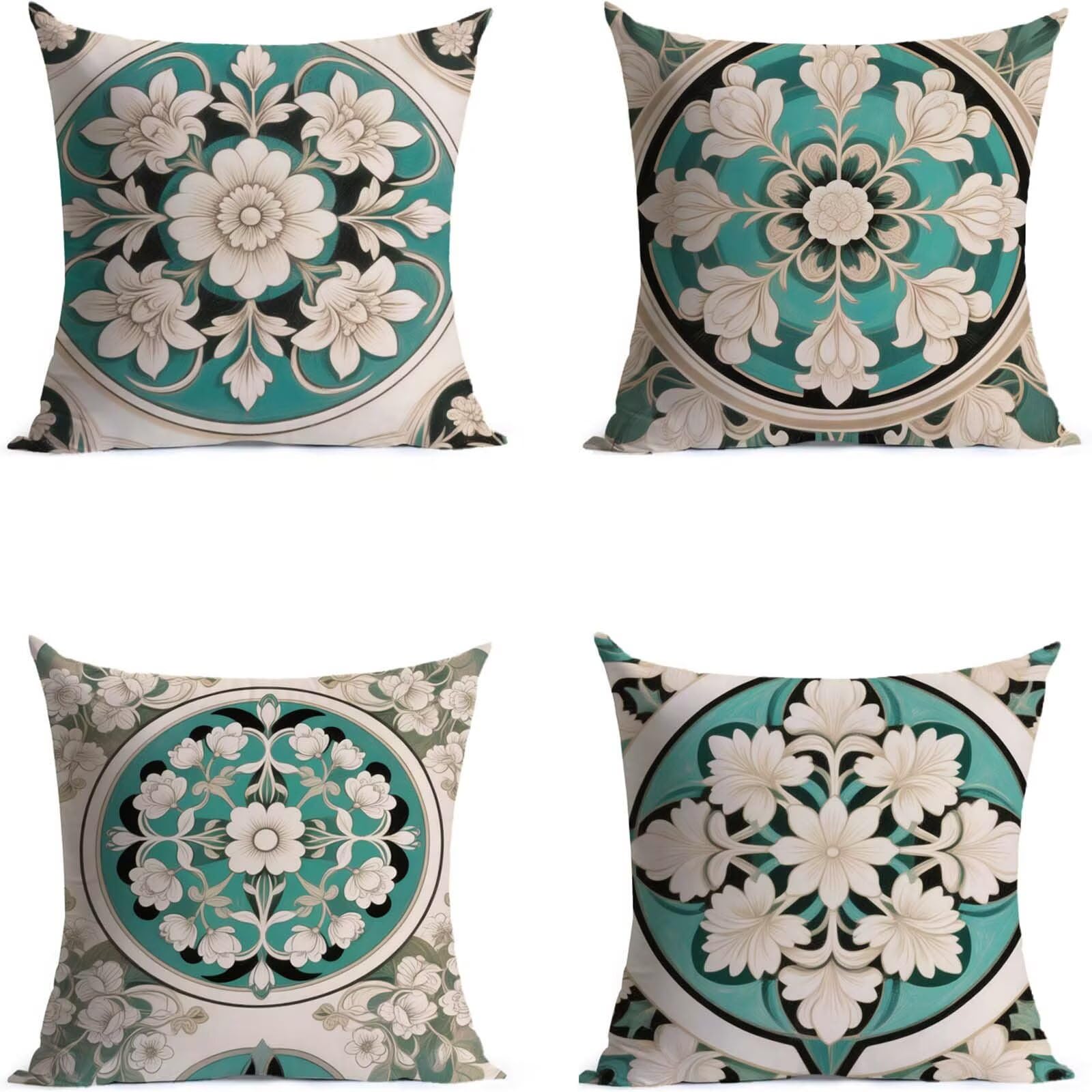 4 Pack Kopfkissenbezug Bluish-White Outdoor 55x55cm Kissenbezug THDZ-1994