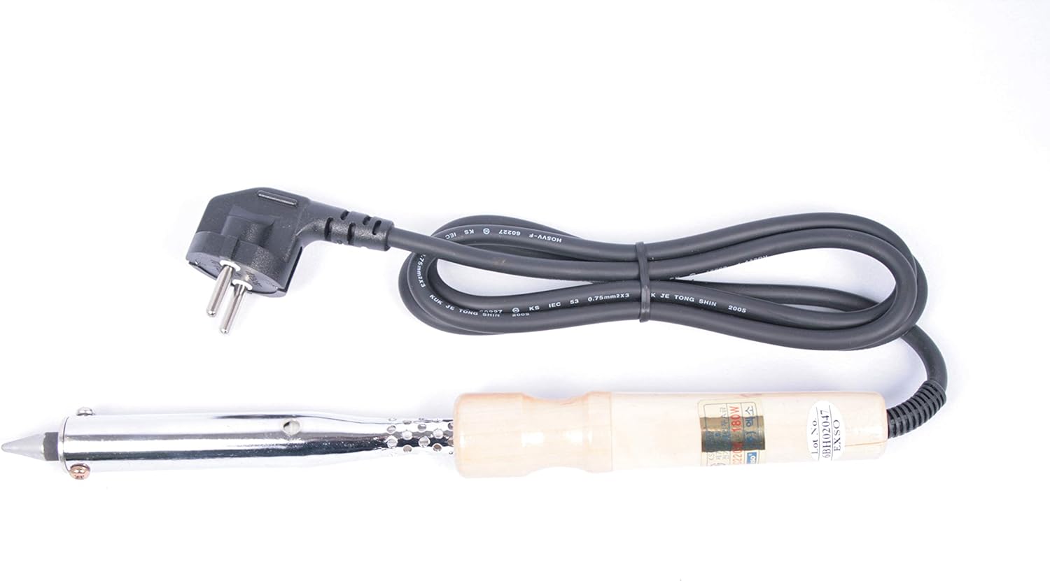 EXSO General Purpose Wood Hand Soldering Iron 110V 180W 600℃ / 1110℉, JY-20180. MADE IN KOREA (180W)