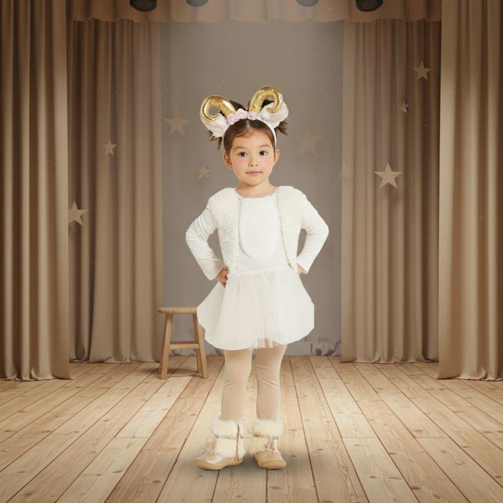 Disfraz de Oveja Niño Disfraz Infantil Traje Cordero Mono Animal Suave con Ajuste Poliéster Confortable Adecuado para Halloween Fiestas Temáticas, Xl, Oveja Hembra