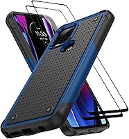 Vista 71 de Jeylly para Moto G Stylus 5G 2021 Funda con [2 Pack] Protector de Pantalla de Vidrio Templado, Protección Grado Militar Anti-Arañazos, Funda