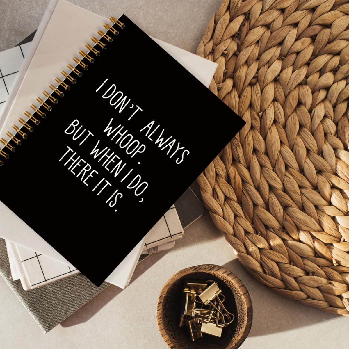 hold fizz Divertidos cuadernos de oficina para el trabajo, I Don't Always Whoop, diario sarcástico para tomar notas para adultos, regalos de aliento de graduación, cuaderno de espiral de tapa dura de