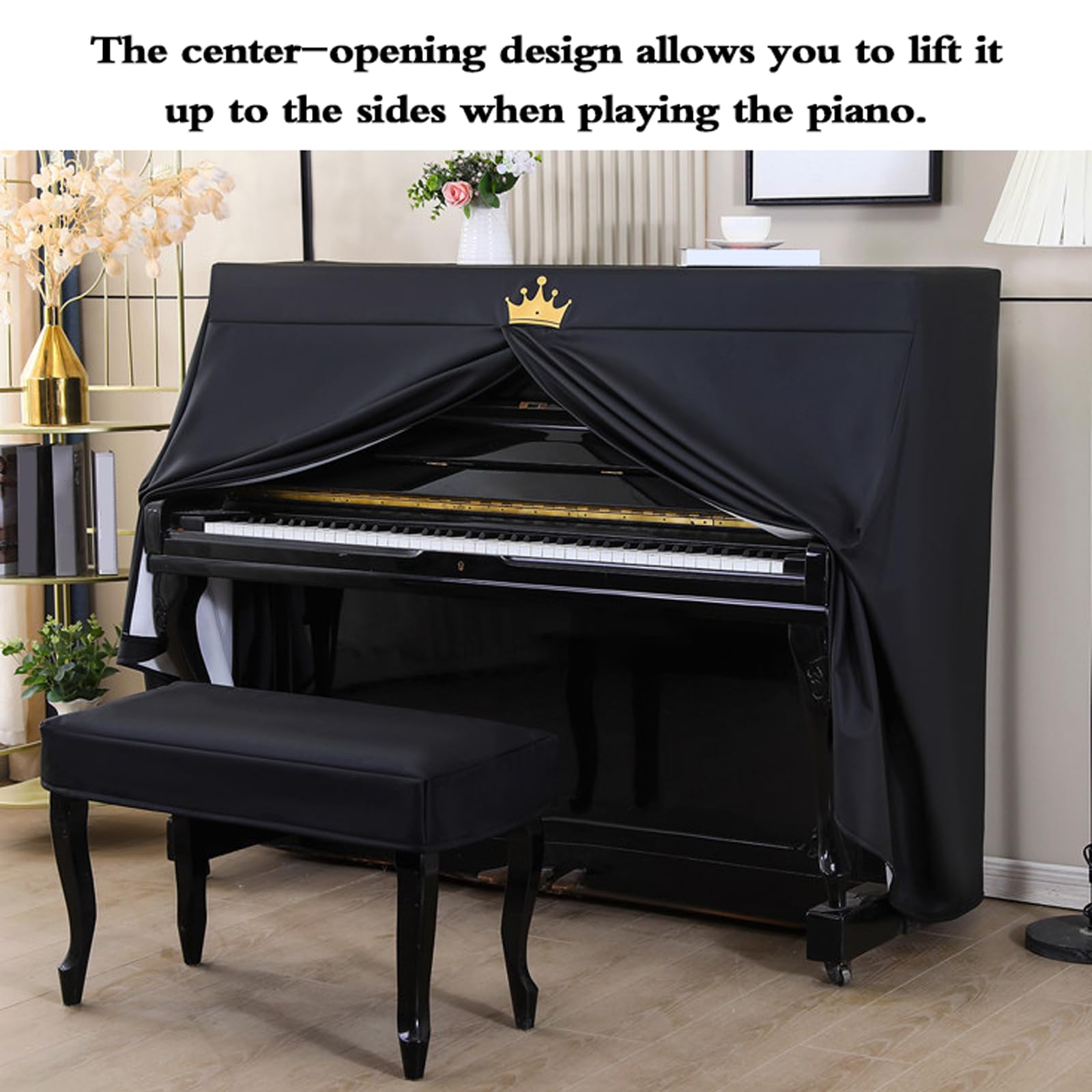 Funda Protectora para Piano,Funda para Piano Vertical,Cubierta De Polvo De Piano,Impermeable,A Prueba De Humedad Y Polvo,Protector Solar,para Piano Vertical Vertical