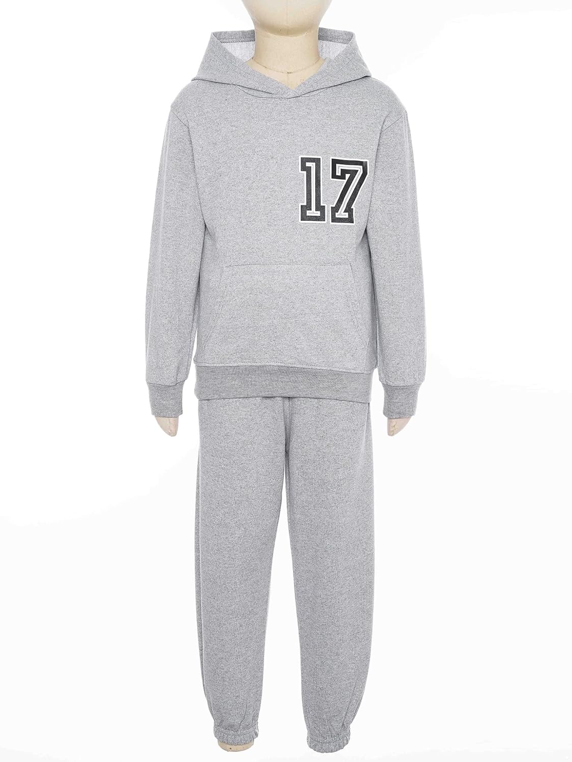 Hansber Kids Boys Girls Hoodies Tracksuit Long Sleeve Sweatshirt Tops with Jogger Pants Outfits Fall Winter Clothes Set