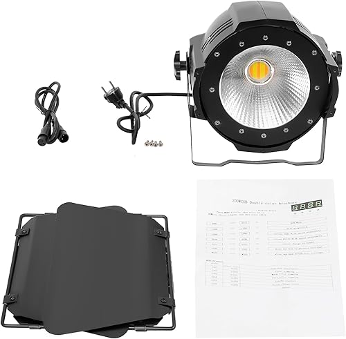 Miniatura 7 de Luz LED Par de escenario, 200 W Dmx-512 Cob Par de luz, con pantalla digital LED, luces LED blancas frías y cálidas 2 en 1 para fiesta de escenario,