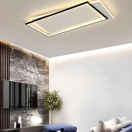 Miniatura 5 de Lámpara de techo LED artística, lámpara de techo regulable de 88 W con control remoto, pantalla de acrílico para sala de estar, comedor, dormitorio,