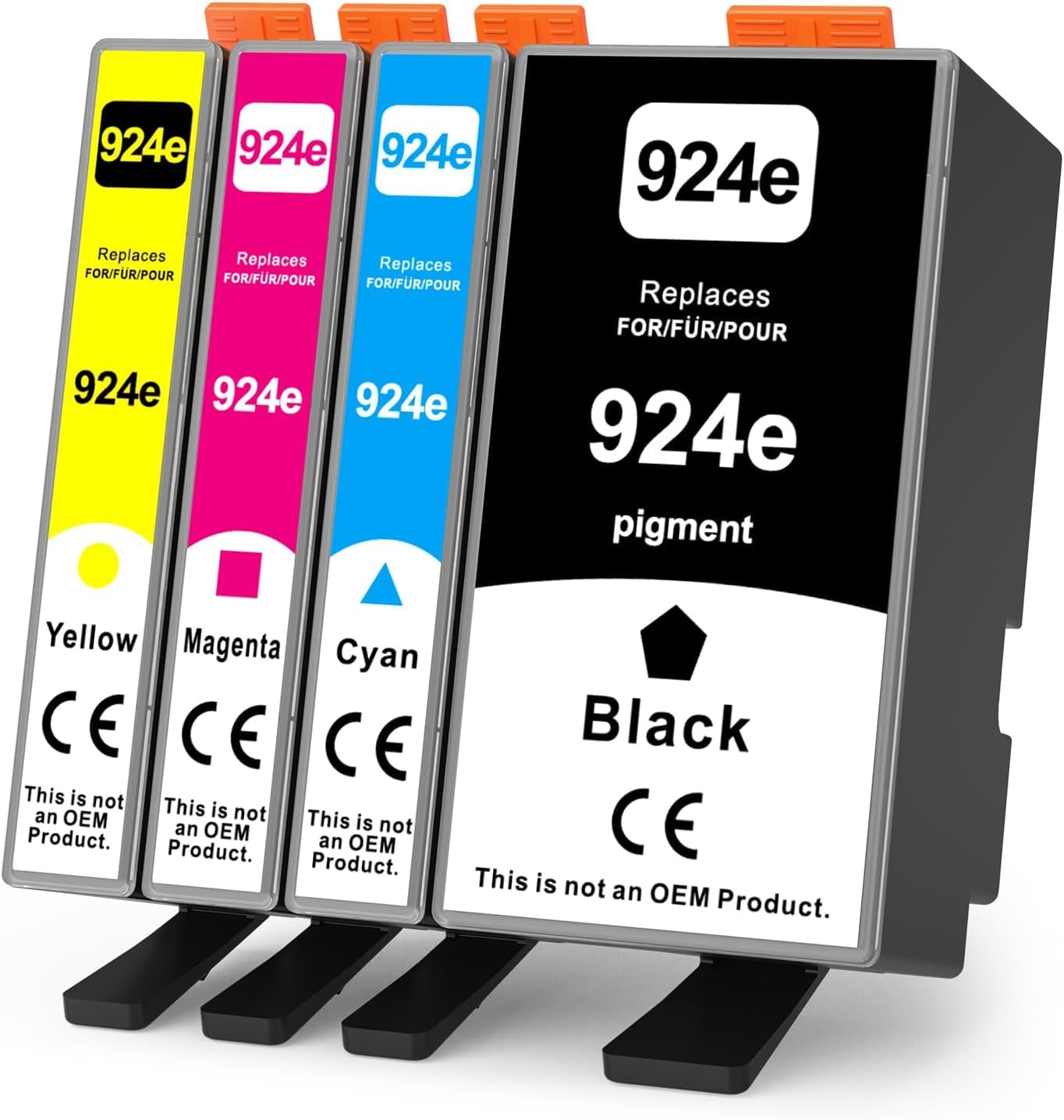 INK4U Cartuchos de Tinta 924 con Chip compatibles con HP 924 para HP OfficeJet Pro 8120 8122 8123 8125 8128 8130 8132 8133 8134 8135