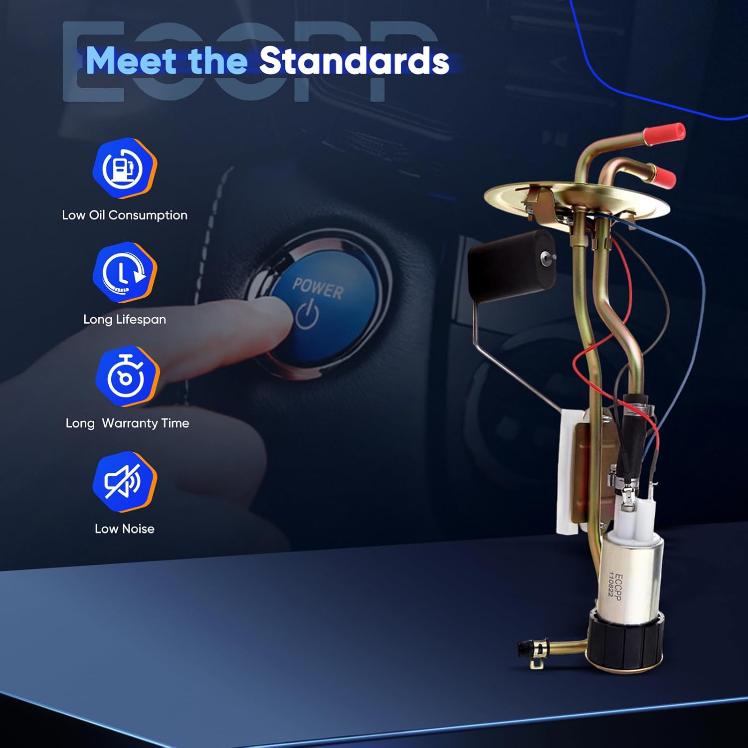 ECCPP Electric Fuel Pump Module Assembly E2106S Compatible with Ford Ranger for Mazda B2300 1990 1991 1992 1993 1994 1995 1996 1997 L4 2.3L V6 4.0L w/Sending Unit