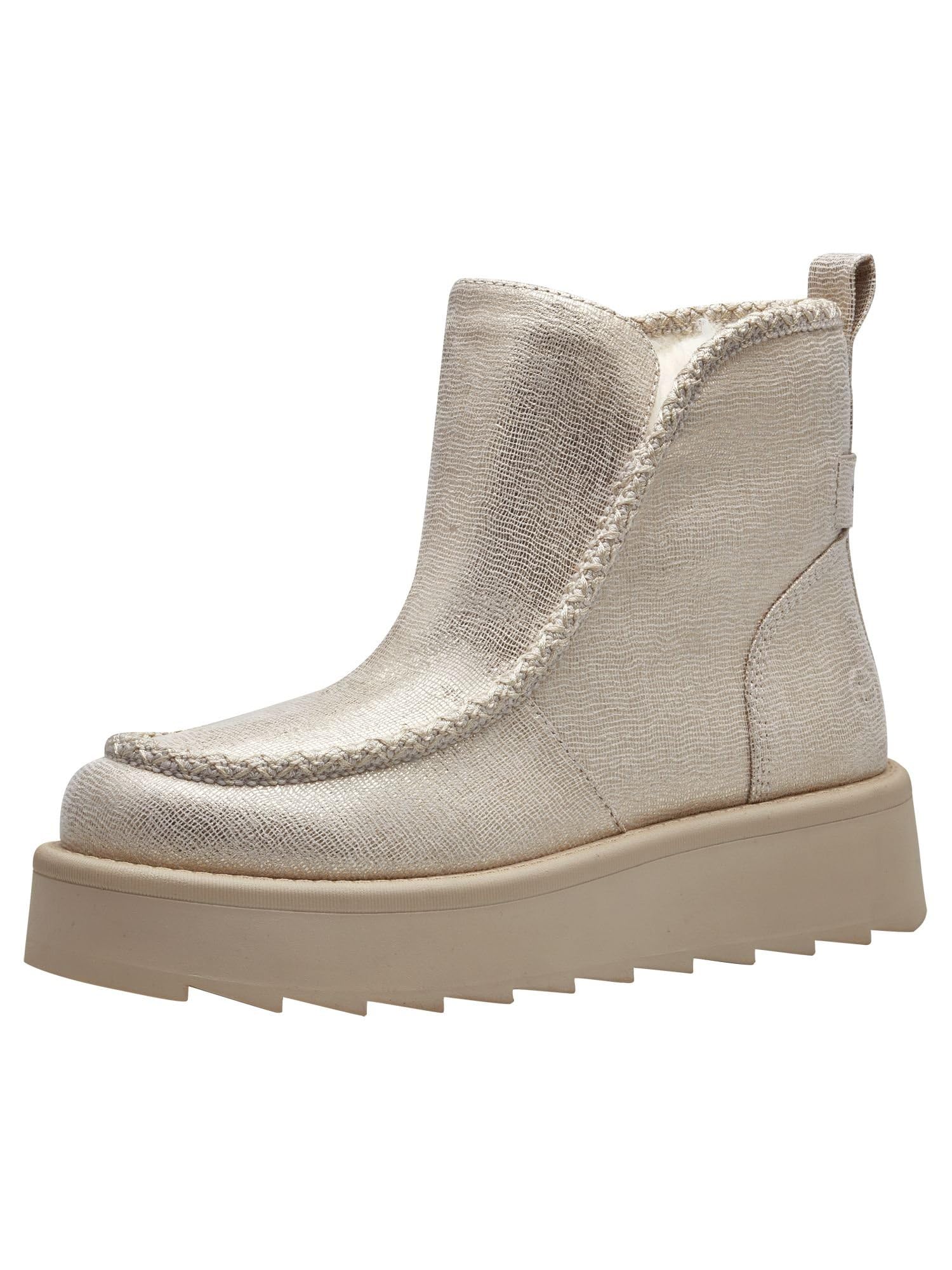 Tamaris Women's warm lining boots textile, Light gold, 37 EU