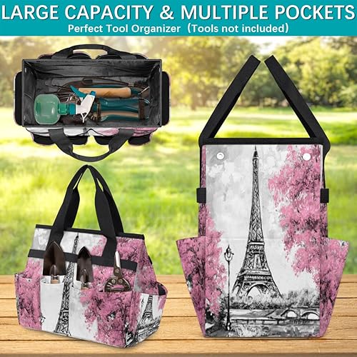 Miniatura 4 de Flowers Tower Garden Tool Tote Bag for Women Men Gardening Tool Storage Bags with 10 Pockets Standable Garden Home Tool Kits Organizer for Indoor