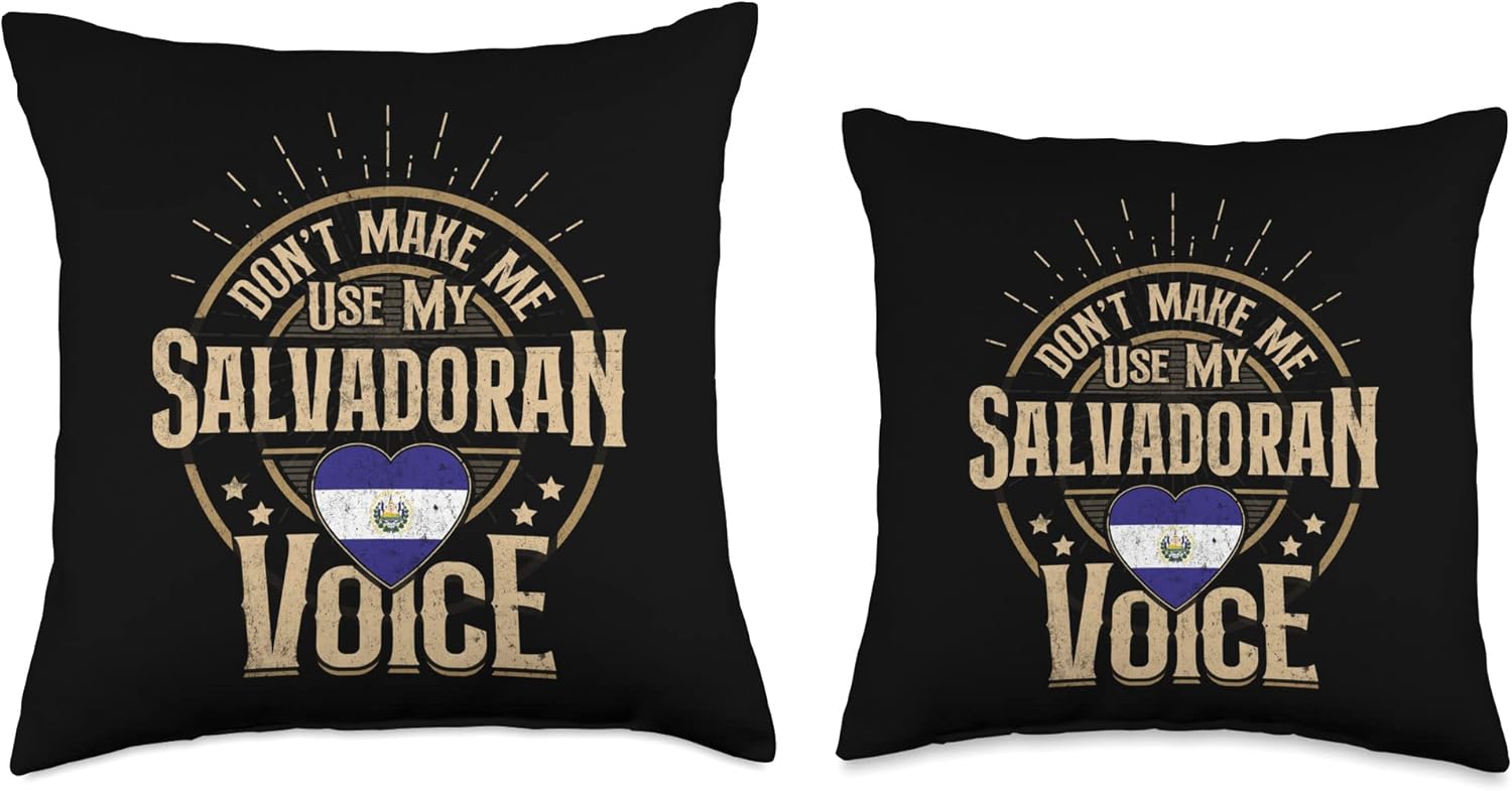 El Salvador Flag Souvenirs for Salvadorans Men & Women Throw Pillow