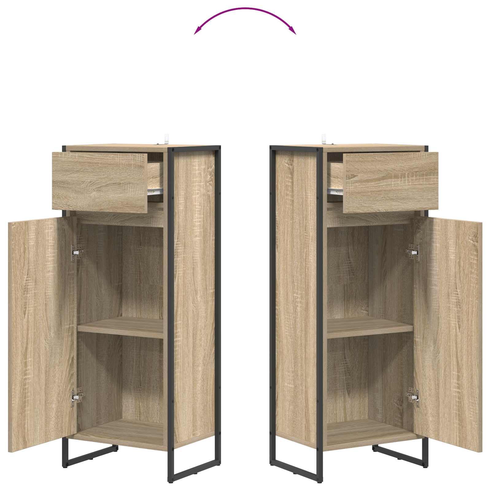 vidaXL Badkamer Kast Sonoma 40 x 30 x 100 cm Bewerkt hout