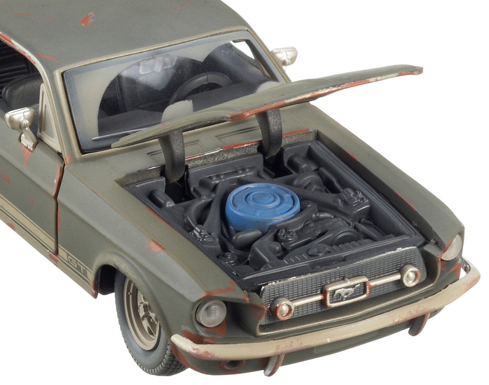 Maisto 532142 Model Car Old Friends Ford Mustang GT 1:24, Matte Black, Small - Image 3