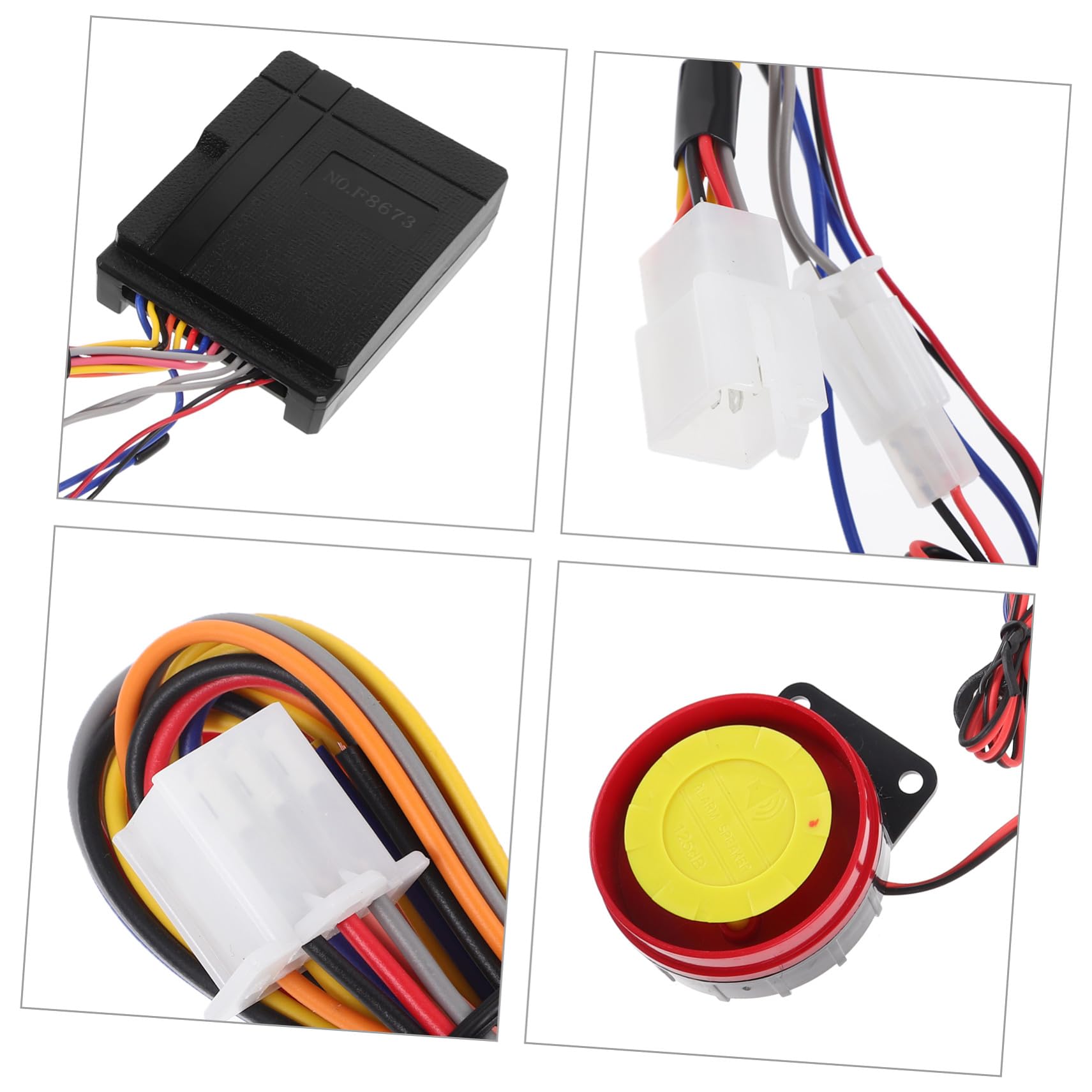Kit Completo di Allarme Antifurto per Moto con Avviamento Remoto Telecomandi Inclusi Rilevamento Vibrazione e Blocco Remoto per Protezione Ottimale
