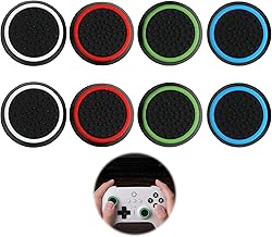 Annlpoy 4 Paires Capuchon Joystick Switch Protection Manette Capuchon Accessoire Manette kit de Capuchons de Jeu, Prises de Pouce pour PS5, PS4, PS3, PS2, Xbox 360, Xbox One, Switch