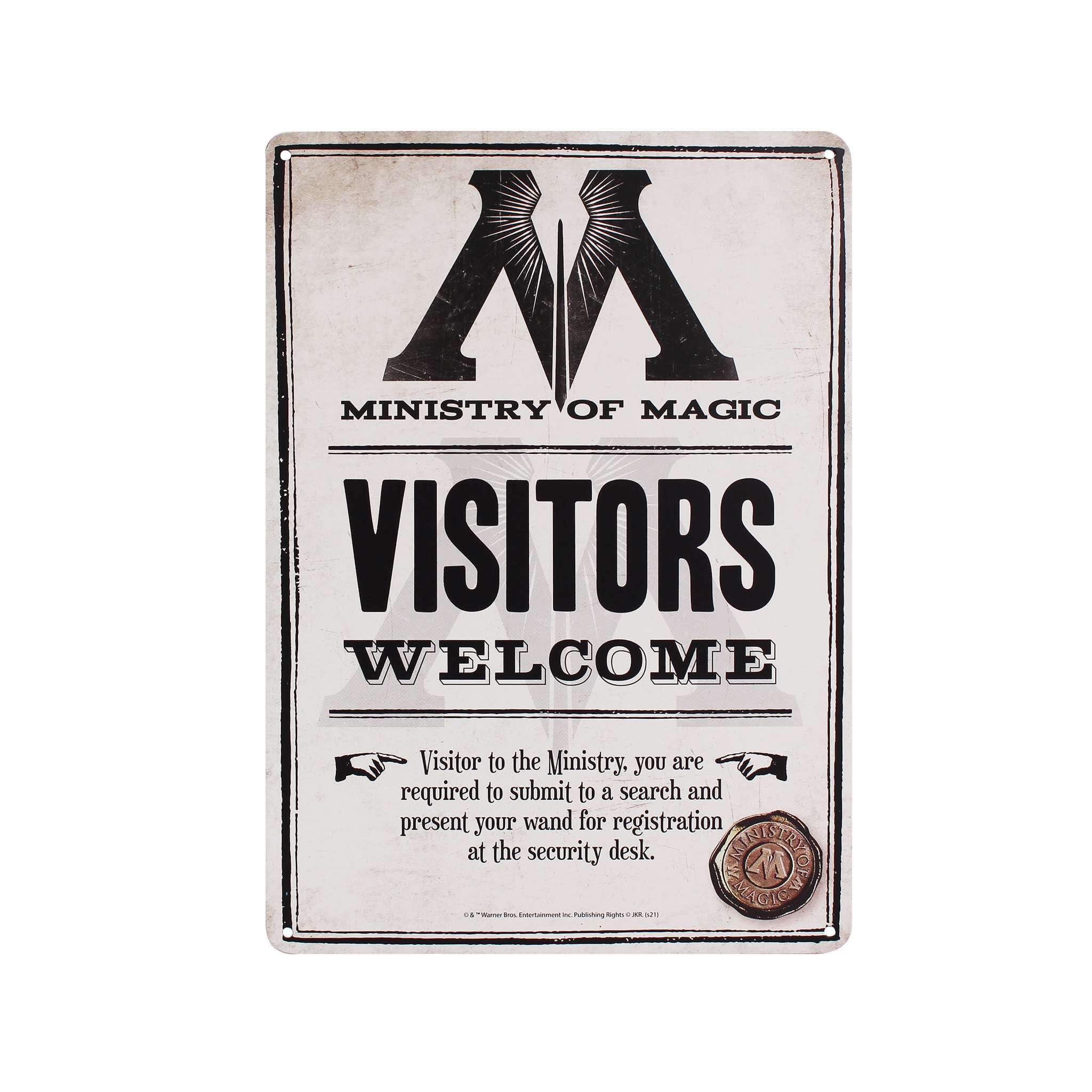 NEW Harry Potter Ministry of Magic Tin Sign