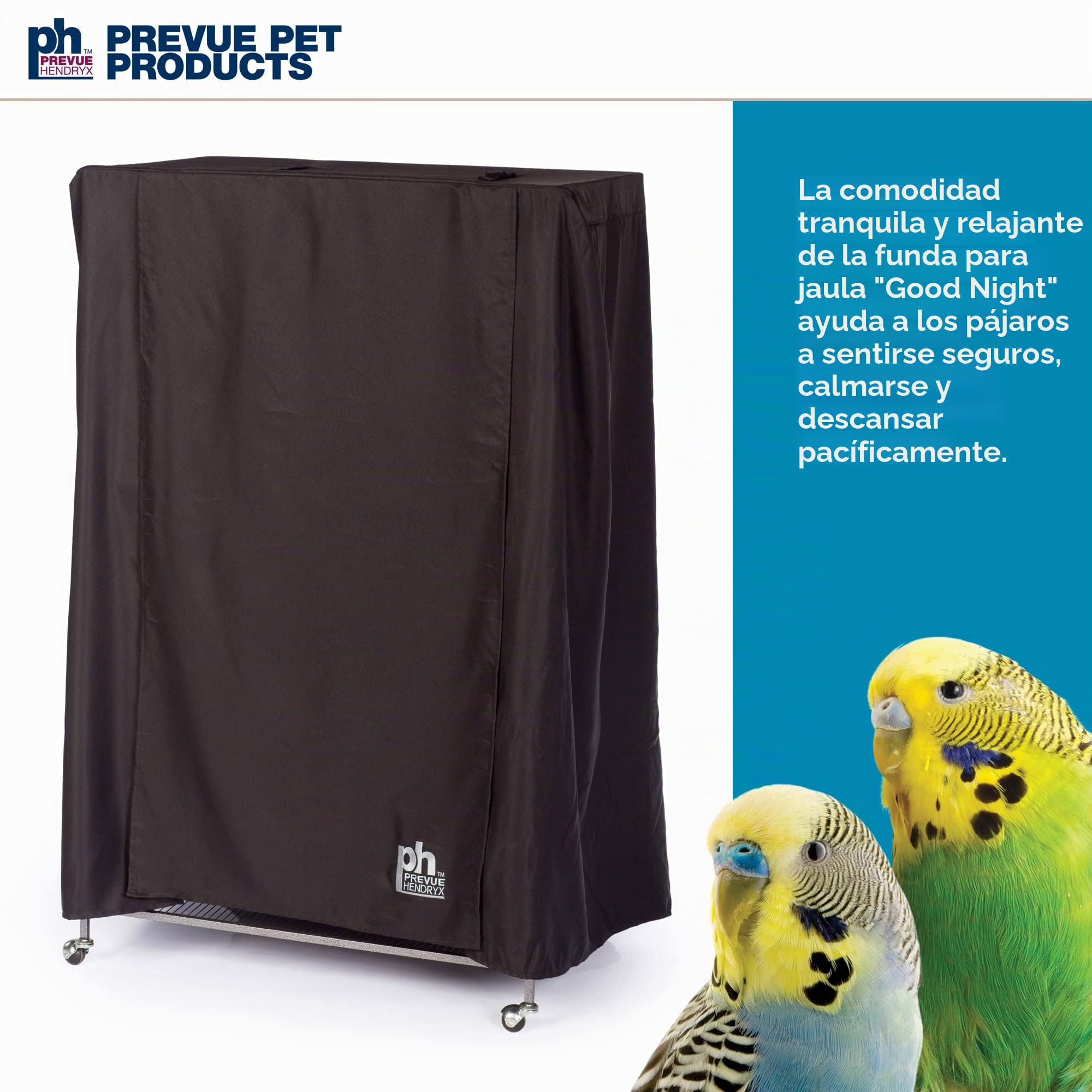 Prevue Hendryx Pet Products Good Night - Funda para Jaula de pájaros, Grande, Color Negro