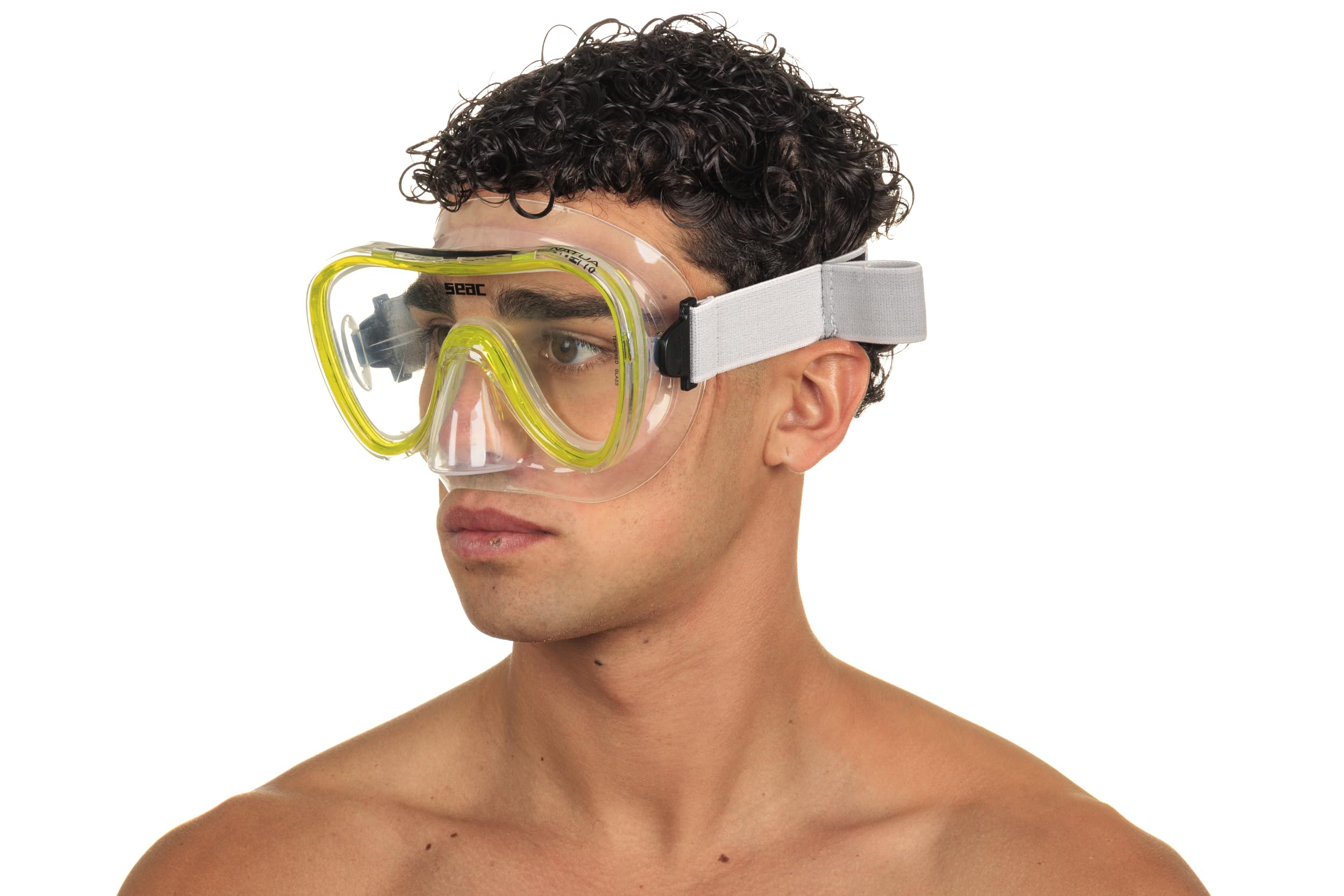 SEAC Unisex-Adult Natua Einglas-Schnorchel-und Tauchmaske aus Silikon
