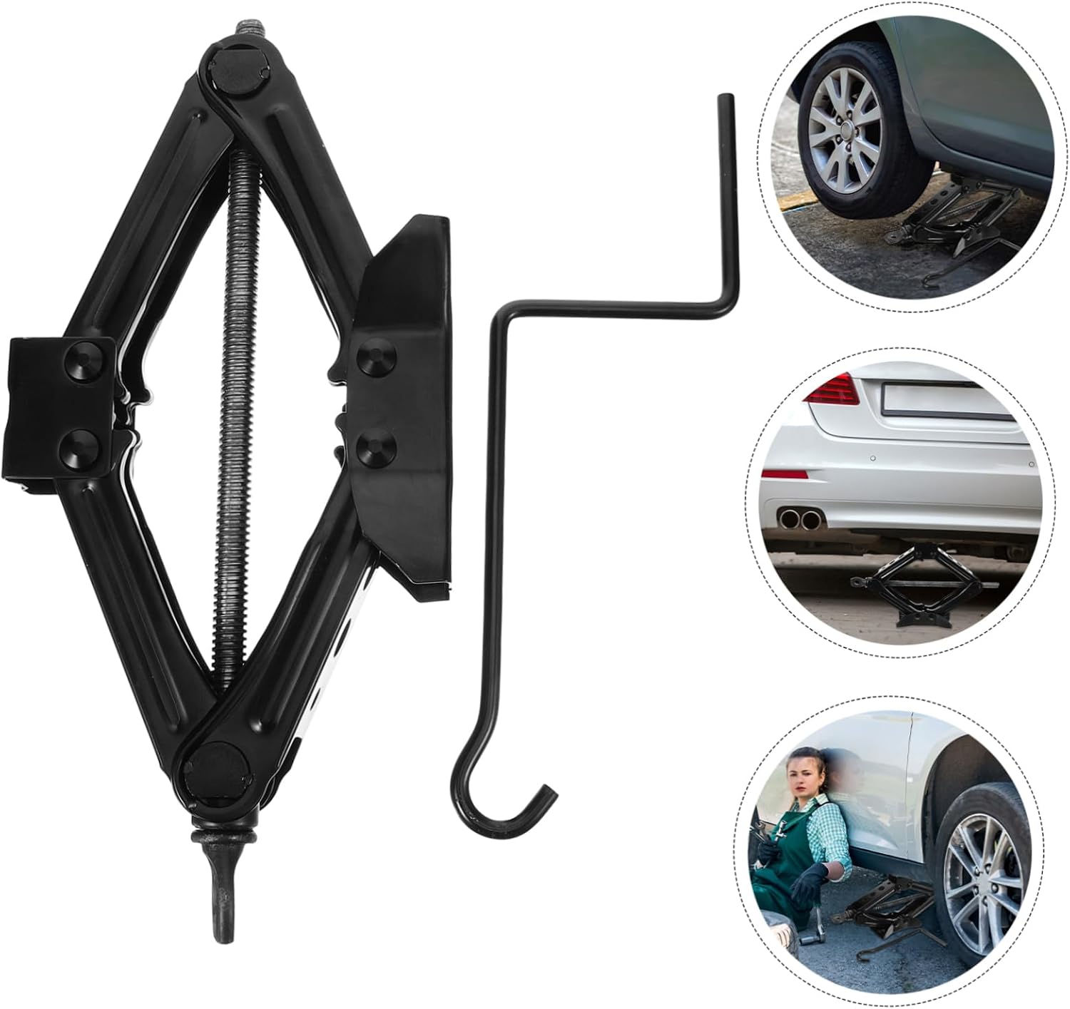 Zerodeko Scissor Jack for Car Truck Van Trailer Jack Handle Replacement Automotive Tire Lifting Tool