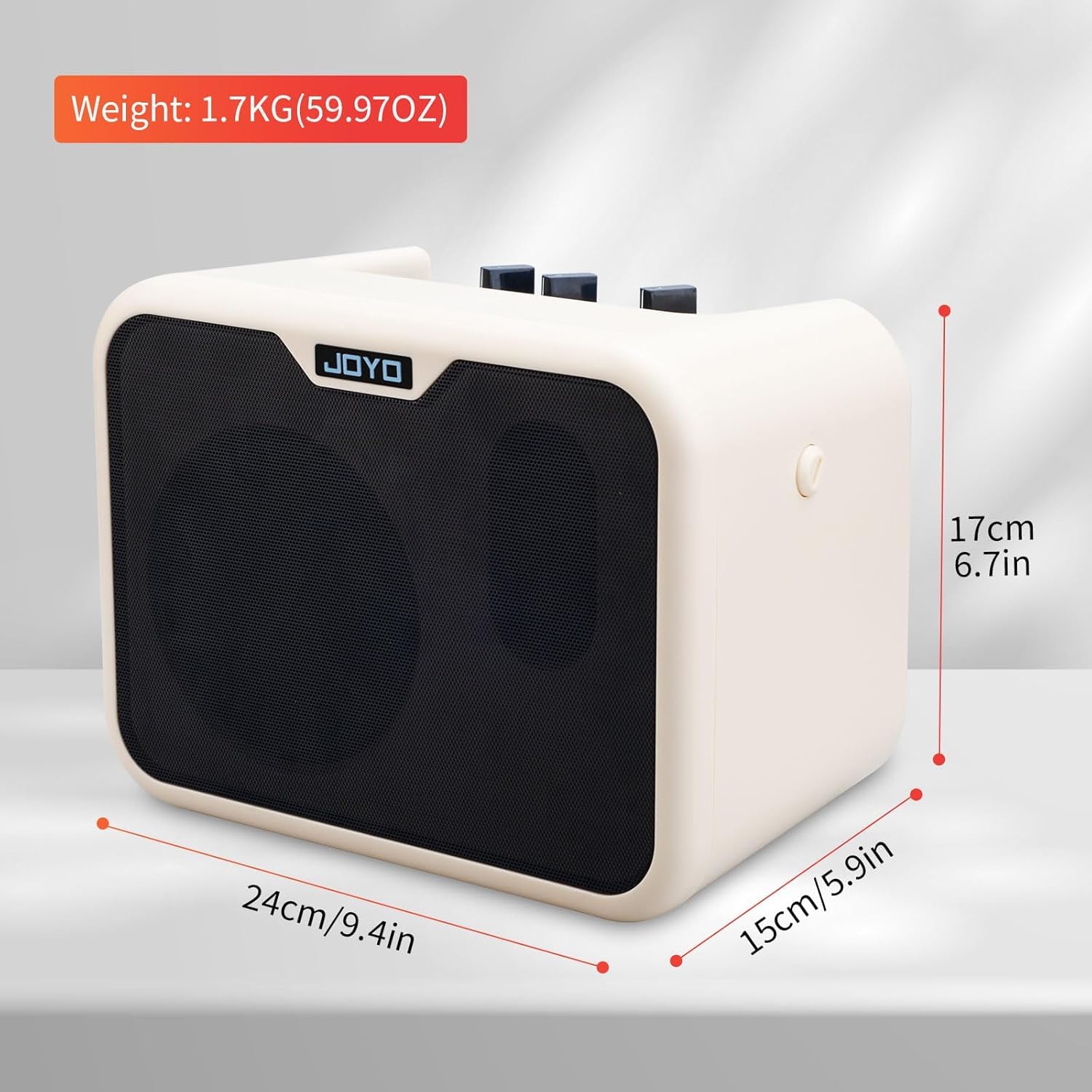 JOYO 10 W mini wzmacniacz basowy, dwukanałowy, mały wzmacniacz basowy, combo przenośny do ćwiczeń gitarowych (MA-10B)