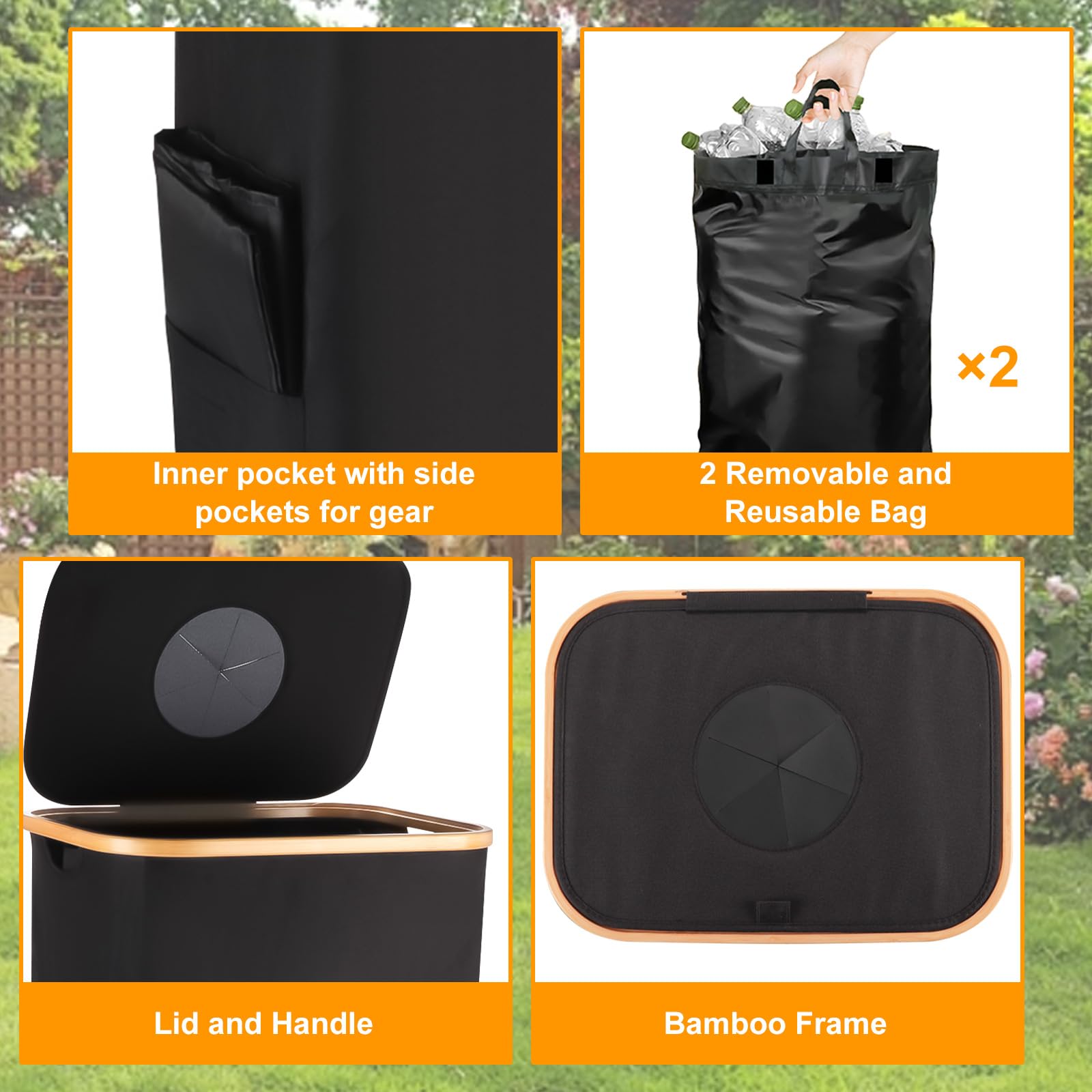 BELLE VOUS Deposit Bottle Collection Container With Lid & Carry