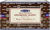 Vista 2 de Satya Nag Champa Arabian oudh - Varillas de incienso (12 cajas de 0.55 onzas cada una) Agarbatti enrolladas a mano para purificación, relajación