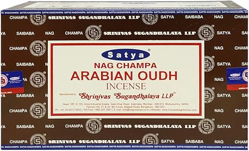 Miniatura 2 de Satya Nag Champa Arabian oudh - Varillas de incienso (12 cajas de 0.55 onzas cada una) Agarbatti enrolladas a mano para purificación, relajación,