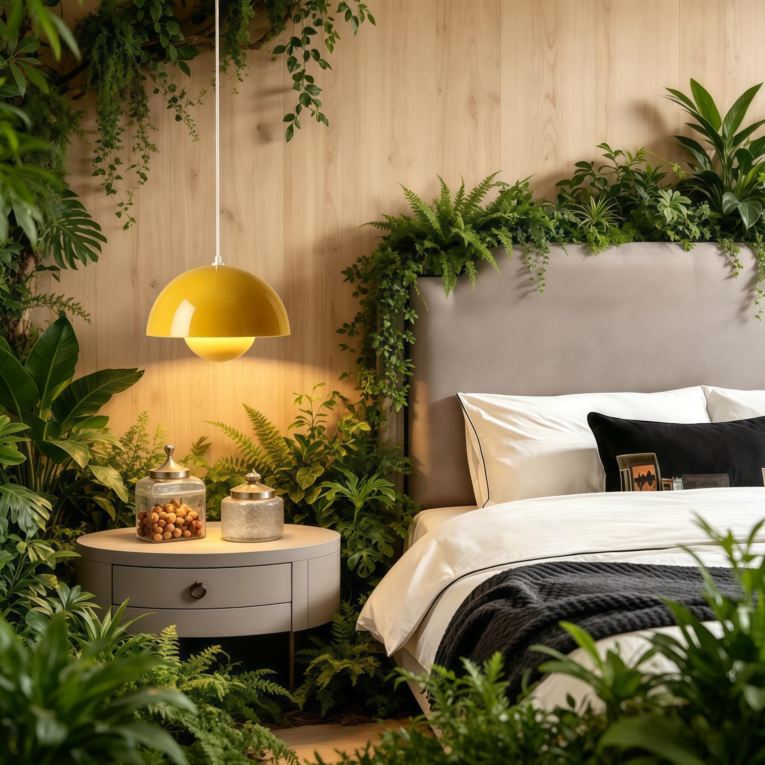 Minimalismus Kronleuchter Originalität Einfachheit Blumenknospen Design Moderner Stil Restaurant Nachttischlampe Küche Büro lagern Bar dekorieren E27 Basis Neu Hängender Kronleuchter-Gelb
