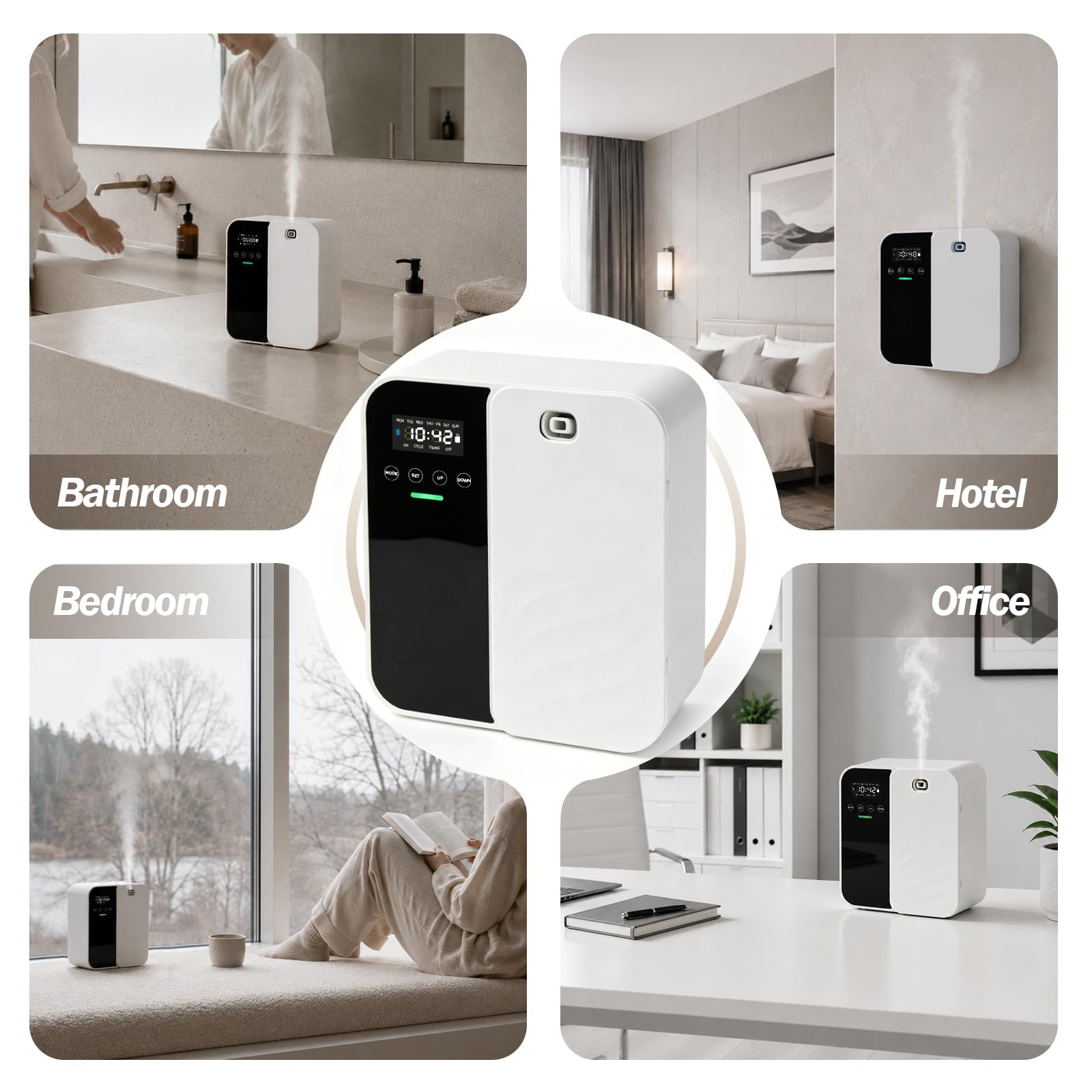 Diffusore di oli essenziali senza acqua, diffusore di profumo per tutta la casa, per grandi stanze, casa, ufficio, (copertura 3000 m²)