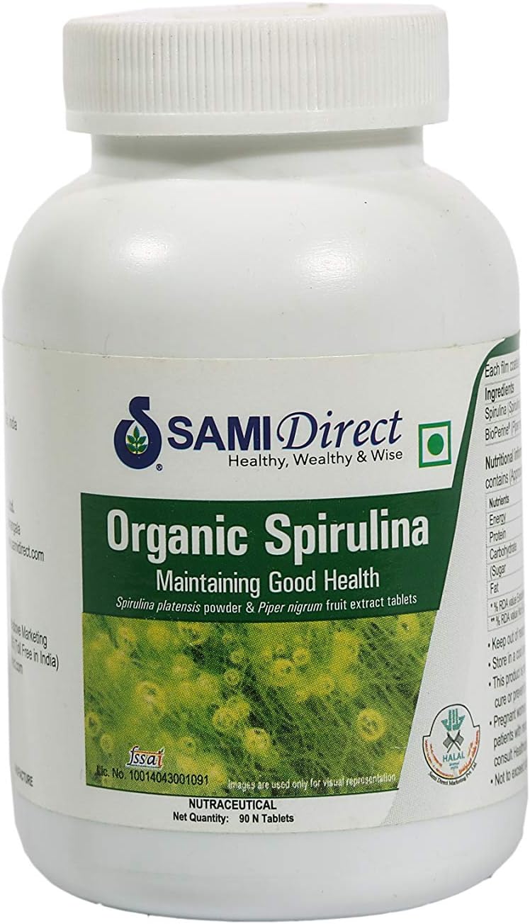 SAMIDIRECT Organic Spirulina With BioPerine* Maintaining Good Health