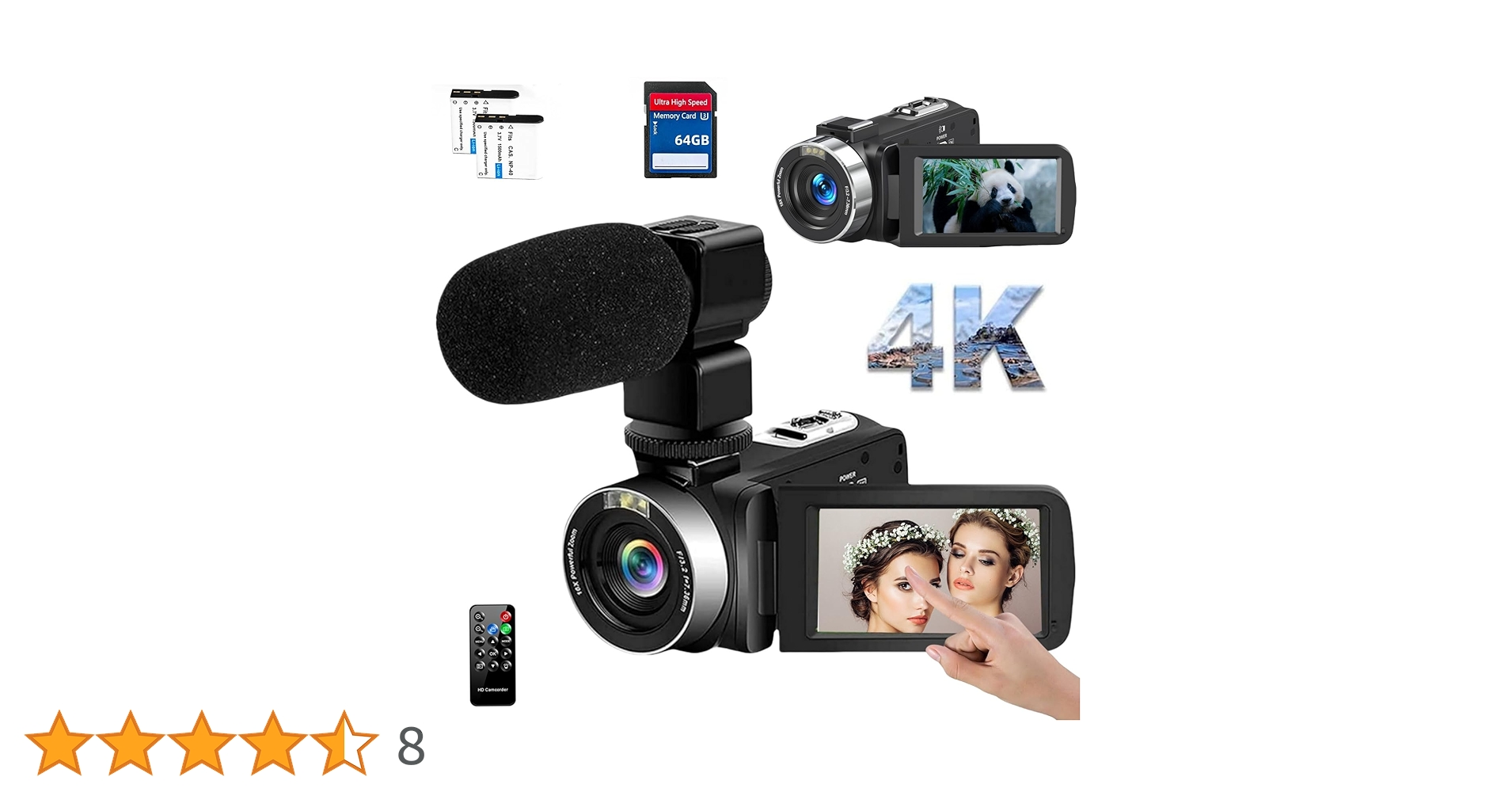 ビデオカメラ⭐️4K 48MP 30FPS18Xデジタルズーム IRナイトビジョン 71SktbeoaXL._UF350,350_QL50_.jpg