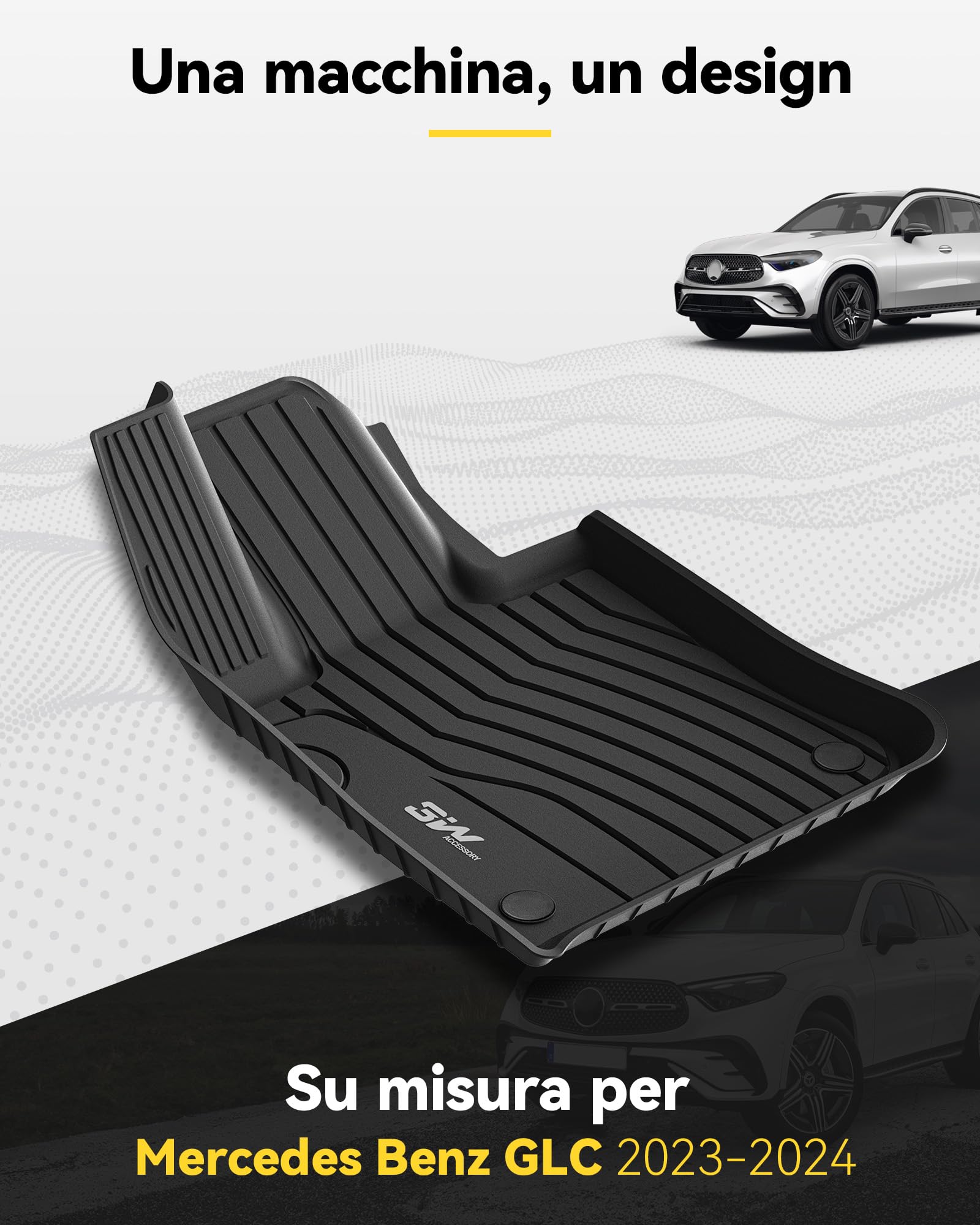 3W Tappetini per Benz GLC X254 2023-2026(compatibili Coupe), Facili da pulire Tappetino Antiscivolo per Impermeabili a Copertura Completa Set Adatto a Benz,Tappeti su Misura in Thorex™