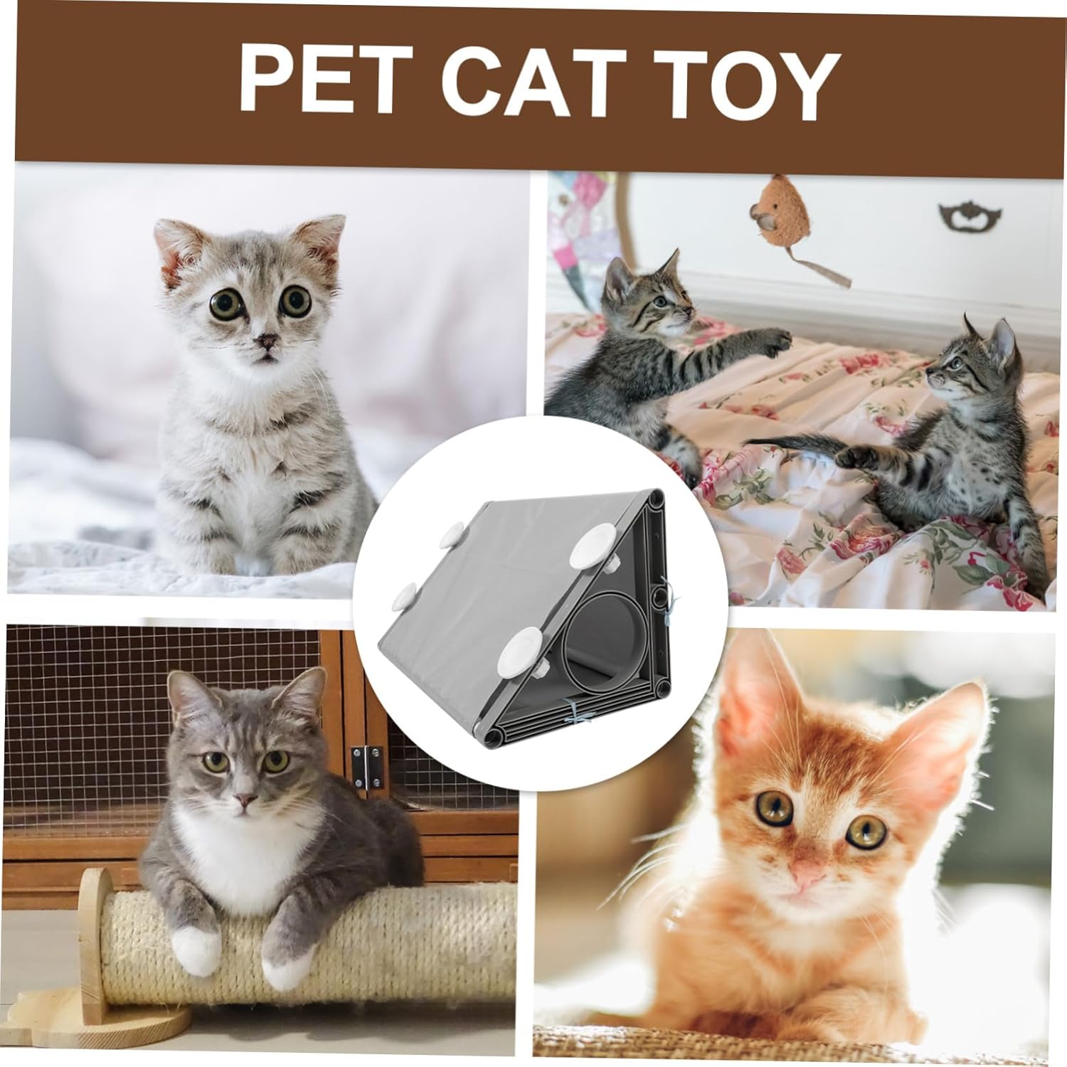 Generic Large Cat Tunnel for Indoor Cats Comfortable Pet Play Tube with Spacious Opening Interactive Kitten for Active Pets and Owner Bonding