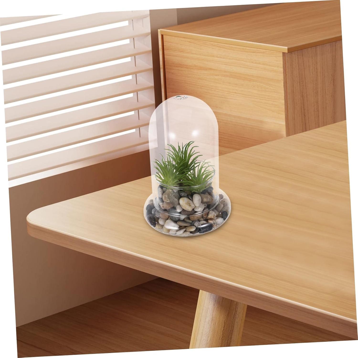 2pcs Micro Landscape Glass Bottle Terrarium Miniature Decoration for Home Tabletop and Garden Decor Durable Craftsmanship with Hole for DIY Moss and Plants