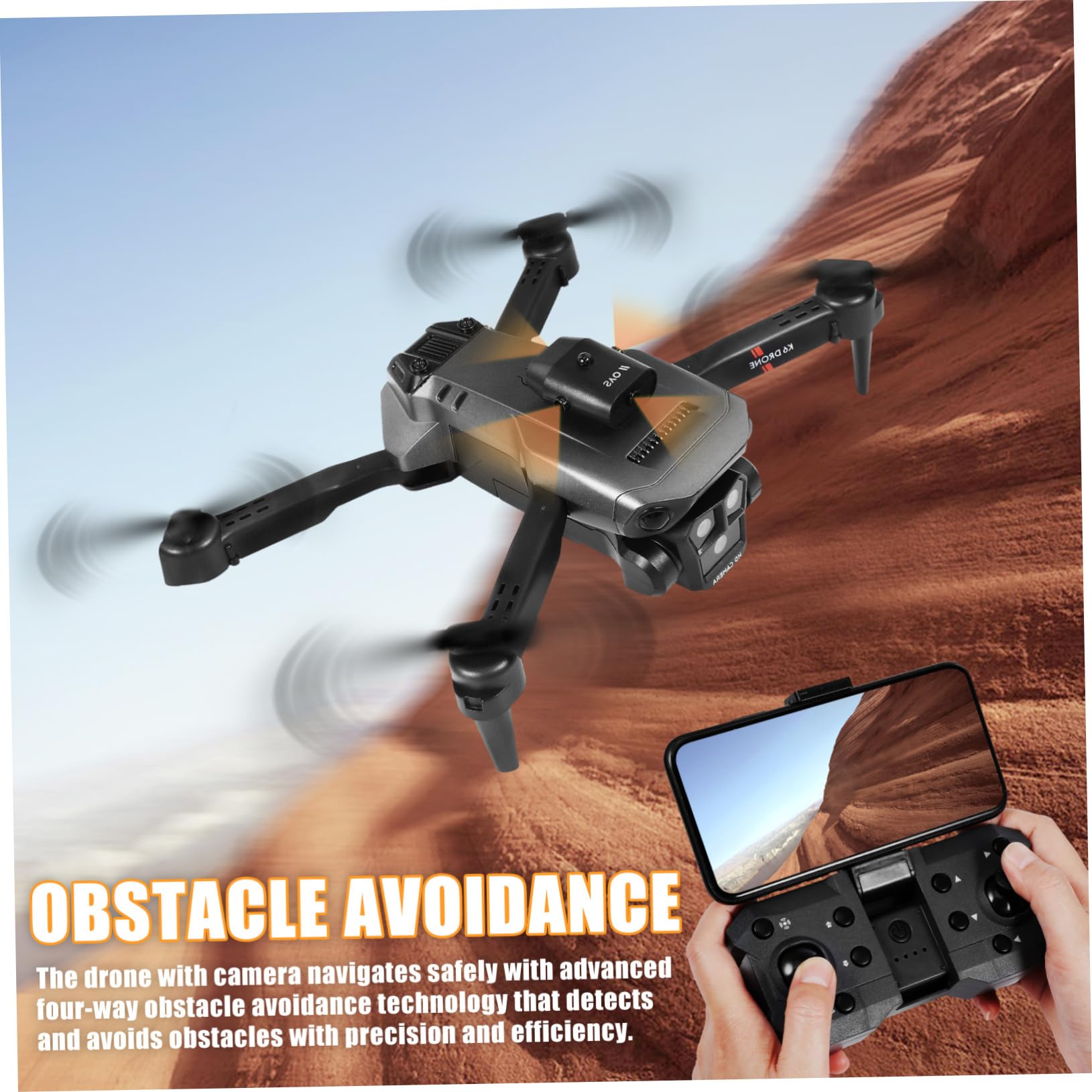 Dron con Cámara Modelo Max Plegable Abs Negro para Adultos