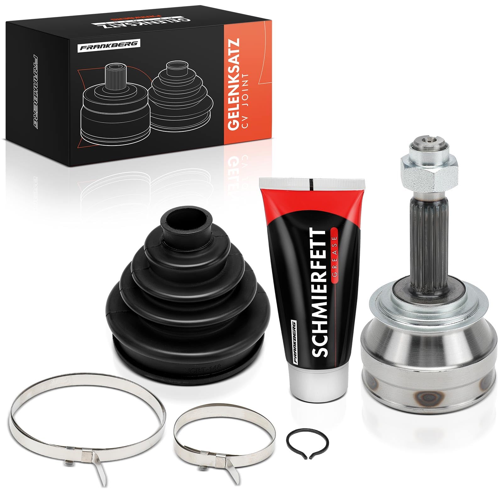 Frankberg Kit Giunti Semiasse lato ruota Asse Anteriore Asse Posteriore Compatibile con 141A Terra 24 Uno 146 158 127 Panorama 127 128 Familiare 128 Y10 156 Replace# 804001