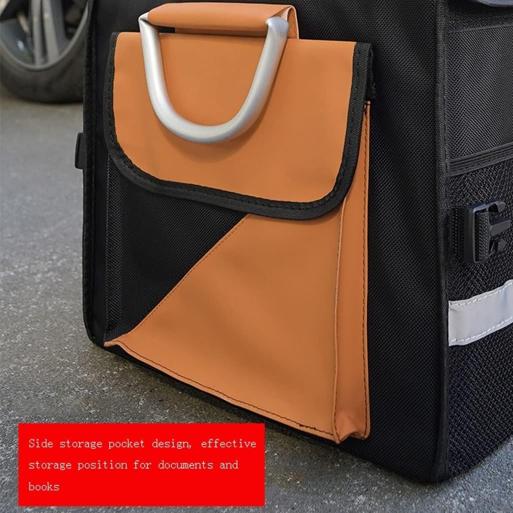 Car Trunk Organizer, Multifunction Car Trunk Organizer, Large Capacity Car Trunk Storage Organizer High-Brightness Reflective Strip & Aluminium Alloy Handle (Size : Medium)