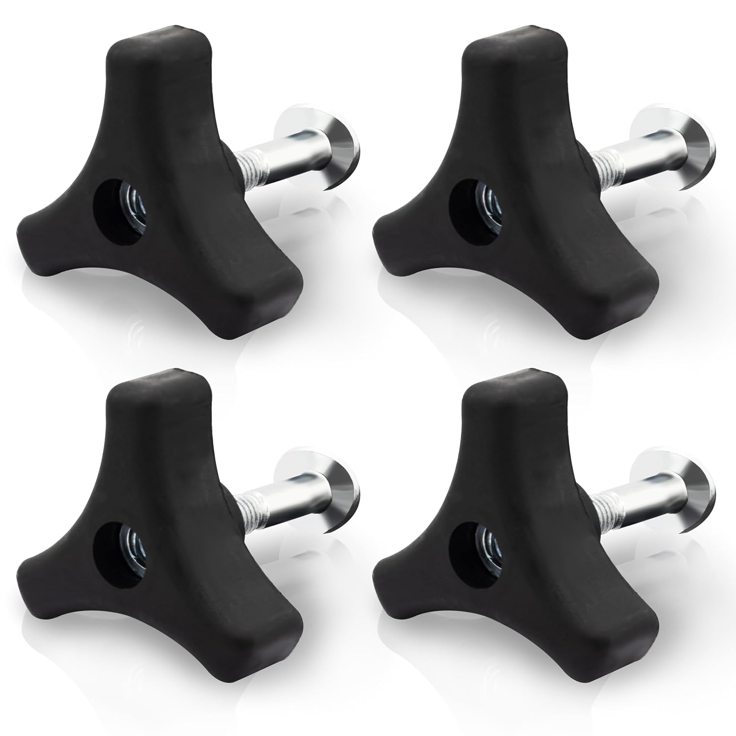 4 Sets Lawn Mower Handle Bolts, Triangle Knob Handle Screw Bolt, Universal Lawnmowers Handle Wing Nut and Bolt, for Honda & Most Lawn Mower Machine Accessories Supplies