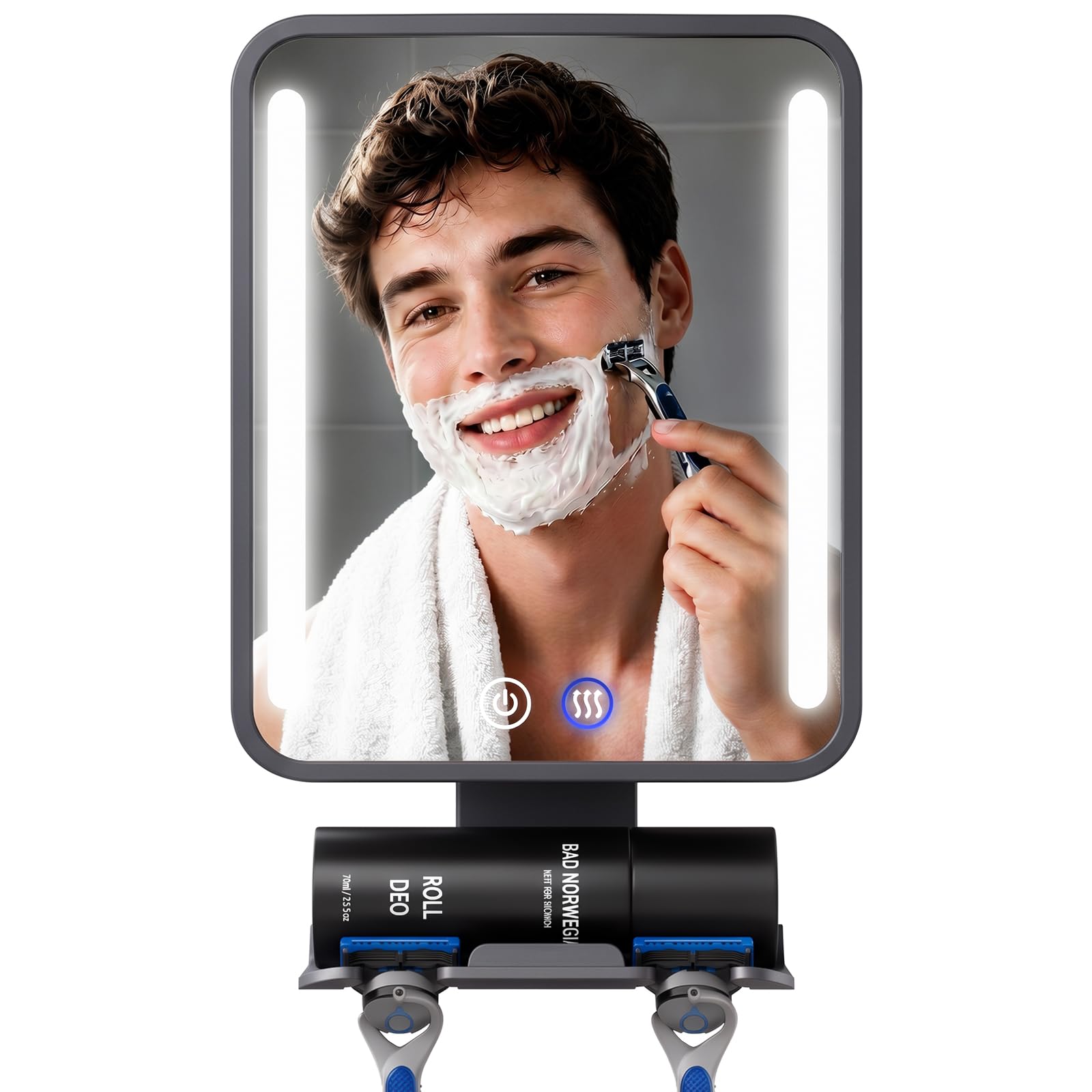Fogless Shower Mirror - Heated & Easy Shaving -10