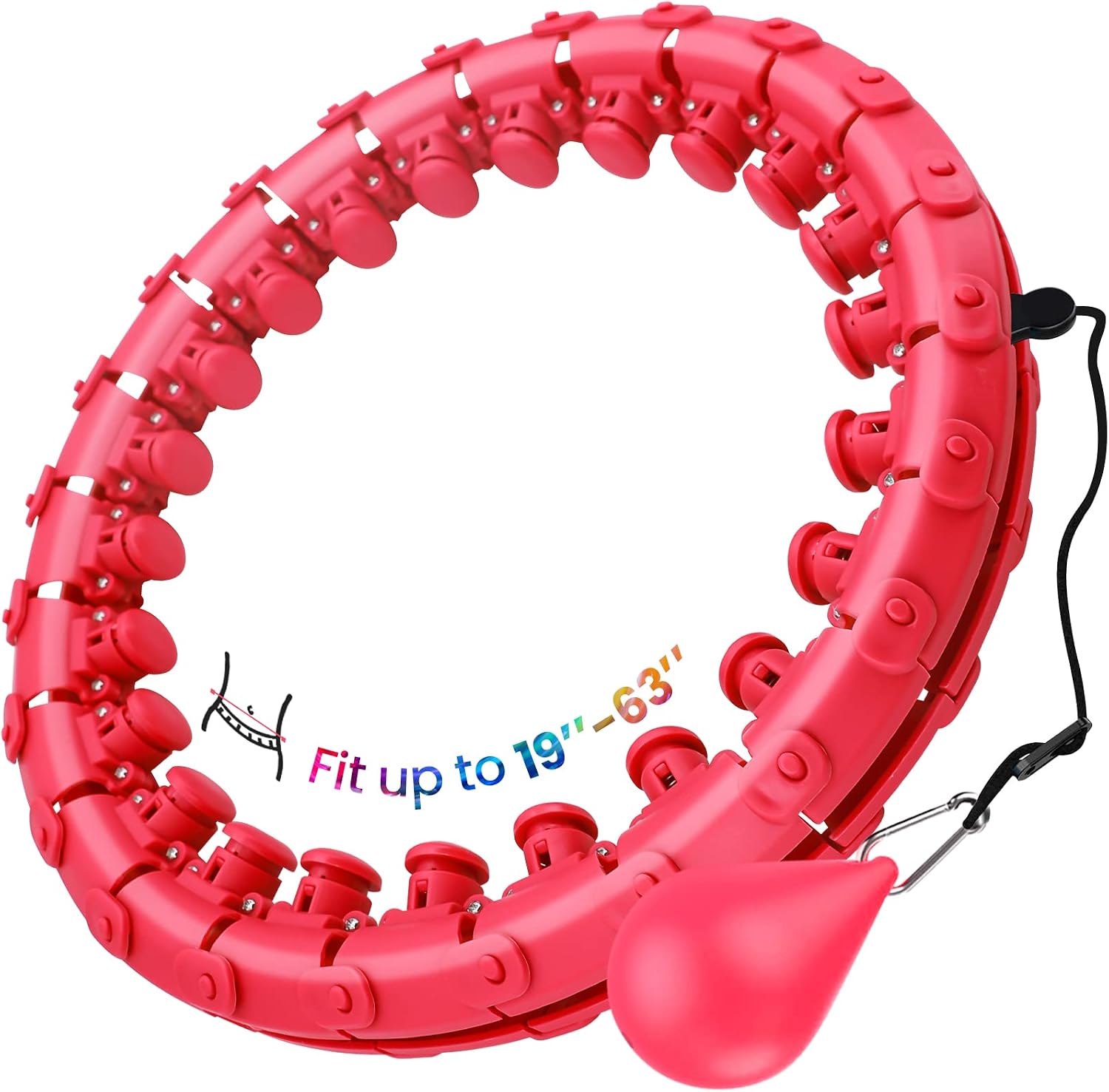 Smart Weighted Hoola Hoops,Infinity Hoop,Fitness Exercise Hoop Plus Size,for Adults Weight Loss,Abdominal Trainer,Pilates Circles,Sports & Fitness Exercise for Overweight People